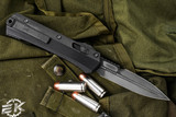 Marfione Custom "Glykon" OTF Knife Titanium/Aluminum 3.75" DLC Apocalyptic Bayonet 