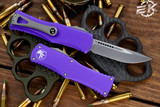 Microtech Hera Purple OTF Automatic Knife 3" Drop Point Apocalyptic Stonewash 703-10APPU