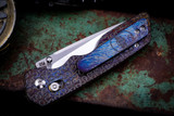 A2D Attn2Detail Mercantile Mark 3 Medium Barlock Titanium Toxic Puzzle 3" Satin Tanto