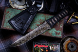 Joe Watson Yari Stingray Fixed Blade 5.25" Tanto Patina 