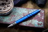 Tuff Writer Precision Press Blue Aluminum 6" Pen