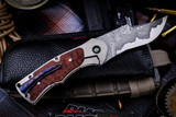  GTC Knives "Nashville Cowboy" Titanium/Snakewood Timascus Clip 3.25" San Mai 