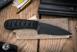 Bastinelli Knives "Sin" Fixed Blade Black Tsuka 3.5" Dark Stonewash Serrated