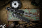 Microtech Ultratech Hellhound OTF Automatic Knife Black 3.4" Damascus 119-16S