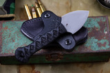 Bastinelli Knives Custom "ArrowTac" Knife Tsuka Wrap Menuki 2" Satin Double Edge Blade