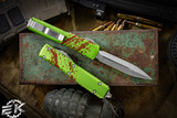 Microtech Zombie Tech Ultratech Green/Red 3.4" Dagger Stonewash 122-10 Z 