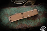 Microtech UTX-85 Copper Top Signature Series OTF Knife 3" Bronze Apocalyptic Dagger 232-13APCPS