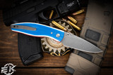 Three Rivers MFG ATOM Folding Knife Americana G10 3.5" Drop Point Stonewash