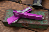 Microtech Combat Troodon Distressed Violet OTF Automatic Knife 3.8" Drop-Point Stonewash 143-10DVI