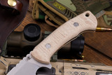 Rick Hinderer Ranch Bowie Micarta Fixed Blade Knife 5" Bowie Stonewash