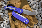 Microtech LUDT Automatic Folding Knife Purple 3.4" Stonewash 135-10PU