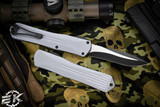 Heretic Knives Manticore X Gray OTF Automatic Knife 3.75" Recurve Two Tone Black H033-10A-GRAY 