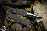 Heretic Knives Manticore X Breakthrough Gray OTF Knife 3.75" Recurve Two Tone Black H033-14A-BRKGRY