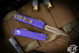 Microtech UTX-85 OTF Automatic Knife Purple 3.1" Bronze Dagger 232-13PU