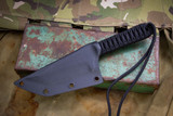 Mick Strider Knives Fixed Blade Cord Wrapped 3.5" Tanto DLC