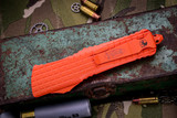 Microtech Combat Troodon Orange Frag Rescue OTF Knife 3.8" Orange Serrated 601-3CORHS