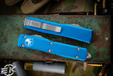 Microtech Ultratech Blue OTF Knife 3.4" Apocalyptic Double Full Serrated 122-D12APBL