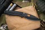 Medford Infraction Folding Knife Black PVD Titanium 3.6" PVD Drop Point