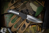 Marfione Custom LUDT Carbon Fiber Knife Blue Accents 3.4" Hand Rubbed Satin 