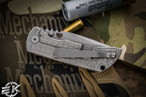 Mcnees Knives PM Mac 2 Atomic Frag Titanium 3" Stonewash