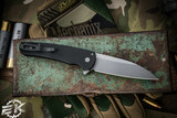 ProTech Malibu Manual Flipper Knife Black Textured 3.25" MagnaCut Wharncliffe Stonewash 5305