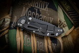 Rick Hinderer Knives XM-18 Blue G10 Battle Black 3" Swedged Spear DLC
