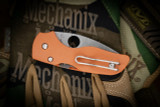 Spyderco Lil' Native Orange Folding Knife G-10 2.5" Rex 45 Satin C230GPBORE (Preowned)