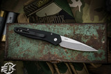ProTech Newport Automatic Folding Knife Black w/ Bocote Wood Inlay 3" Stonewash 3427