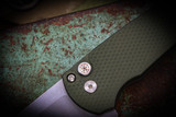 ProTech Malibu Green Textured Manual Flipper Knife 3.25" MagnaCut Wharncliffe Stonewash (2023 CCKS Show Special)
