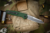 Benchmade Osborne Automatic Folding Knife Green 3.4" S30V Satin Reverse Tanto 9400 (Preowned)