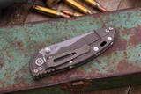 Rick Hinderer Knives XM-18 3.0" Slicer Non-Flipper Knife Black G10, Battle Bronze 