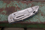 Rick Hinderer Knives XM-18 3.0" Slicer Non-Flipper Knife Blue G10, Stonewash