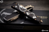 Microtech Ultratech Death Card Skull OTF Automatic Knife 3.4" Dagger Bronze 122-13DCS