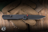 Tactile Knife Co. "Rockwall" Folding Knife Stealth Black/Red Titanium 2.84" MagnaCut Clip Point