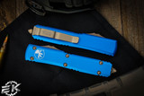 Microtech Ultratech Blue Spartan OTF Automatic Knife 3.4" Bronze Apocalyptic 223-13APBL 