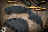Toor Knives Karsumba Carbon Karambit Fixed Blade Knife 2.5" Black Oxide