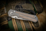 Chris Reeve Knives Large Inkosi Natural Canvas Micarta Inlay 3.6" S45VN Drop Point Stonewash (Preowned)