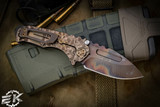 Medford Micro Praetorian "T" Sculpted "Peaks & Valleys" Titanium 2.9" Vulcan Drop Point