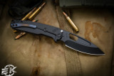 Medford Infraction Folding Knife "Tsunami" Flamed Titanium 3.6" PVD Drop Point