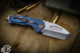 Medford Praetorian Genesis "T" Folding Knife Flamed "Solar Flare" Titanium  3.3" Tanto Tumbled