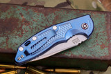 Rick Hinderer Knives XM-18 3.5" Automatic Knife Stonewash Blue, Spear Point