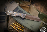 Heretic Knives "Jinn" Prototype Slip Joint Knife Flamed Titanium Bronze Accents 3" Battle Bronze