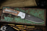 ProTech Terzuola ATCF 010 Custom 416 Stainless Steel w/ Maple Burl Inlay 3.5" Damascus