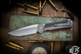 Chris Reeve Knives Large Sebenza 31 Left Hand Black Canvas Micarta 3.6" Drop Point L31-1201