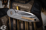 Fox FX-550 TI Radius Folding Knife Sandblasted Titanium Handles 2.95" M390 Satin Blade (Preowned)