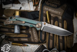 Spartan Blades Harsey Folder "Bomber" Titanium Knife 4" S45VN Stonewash  (Preowned)