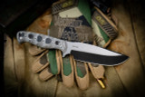 Dawson Knives Big Bear Fixed Blade Knife Black G10 Handles 5.5" Specter Drop Point (Preowned)