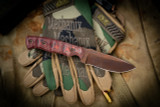 Dawson Knives Huntsman Fixed Blade Knife Black/Red G-10 4" AZ Copper (Preowned)