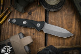 Microtech Socom Alpha Mini Fixed Blade Knife Black G10 3.75" Tanto Stonewash Apocalyptic Serrated 114M-11AP