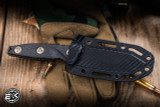 Microtech Socom Alpha Mini Fixed Blade Knife Carbon Fiber 3.75" Tanto DLC 114M-1DLCCFS